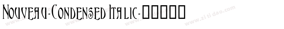 Nouveau-Condensed Italic字体转换
